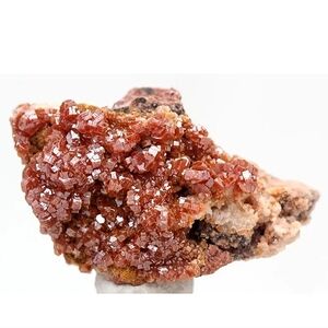 ☆AMAZING Vanadinite RED Crystal Cluster Mineral Specimen Matrix Gemstone MOROCCO
